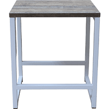 Табурет RION ALLERD, металл, ЛДСП, белый муар, Австралийское дерево