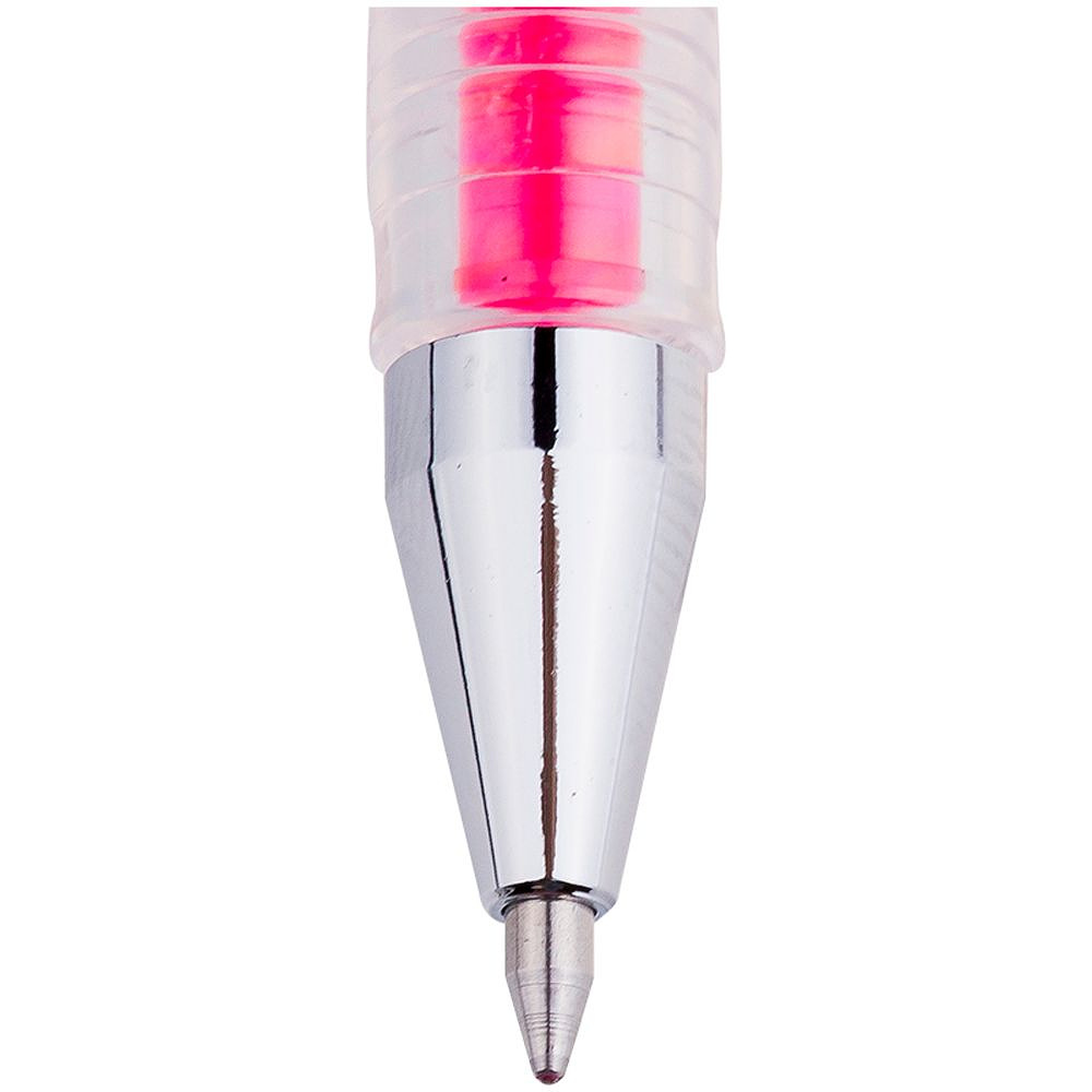 Ручка гелевая "Hi-Jell Color", 0.7 мм., прозрачный, стерж. розовый - 2
