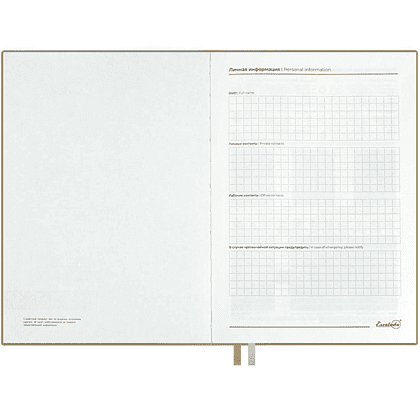 Набор ежедневник недатированный "Фланстэр", 320 страниц, + картхолдер, 100x140 мм., бежевый - 6