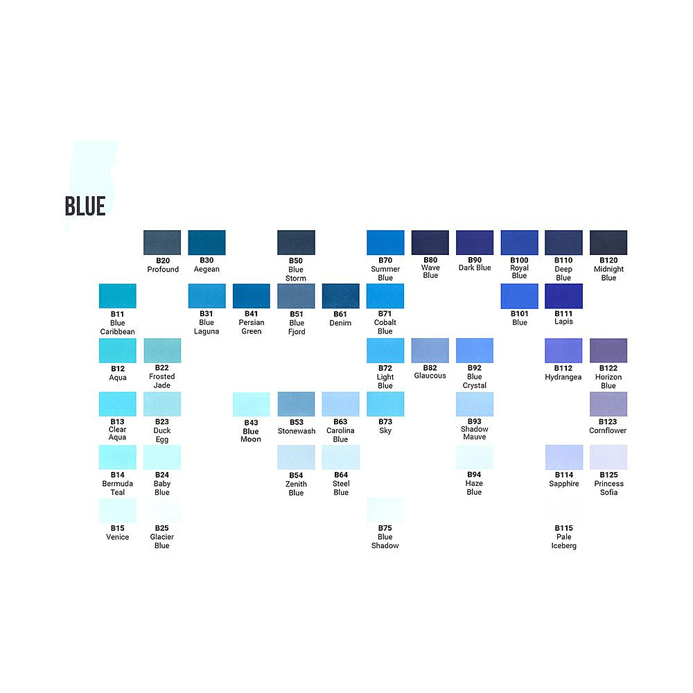 Маркер перманентный двусторонний "Sketchmarker", B110 синий темный - 2