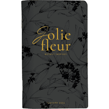 Планнер "Fleur", датированный, 108х175 мм, 32 листа, черный, 2026