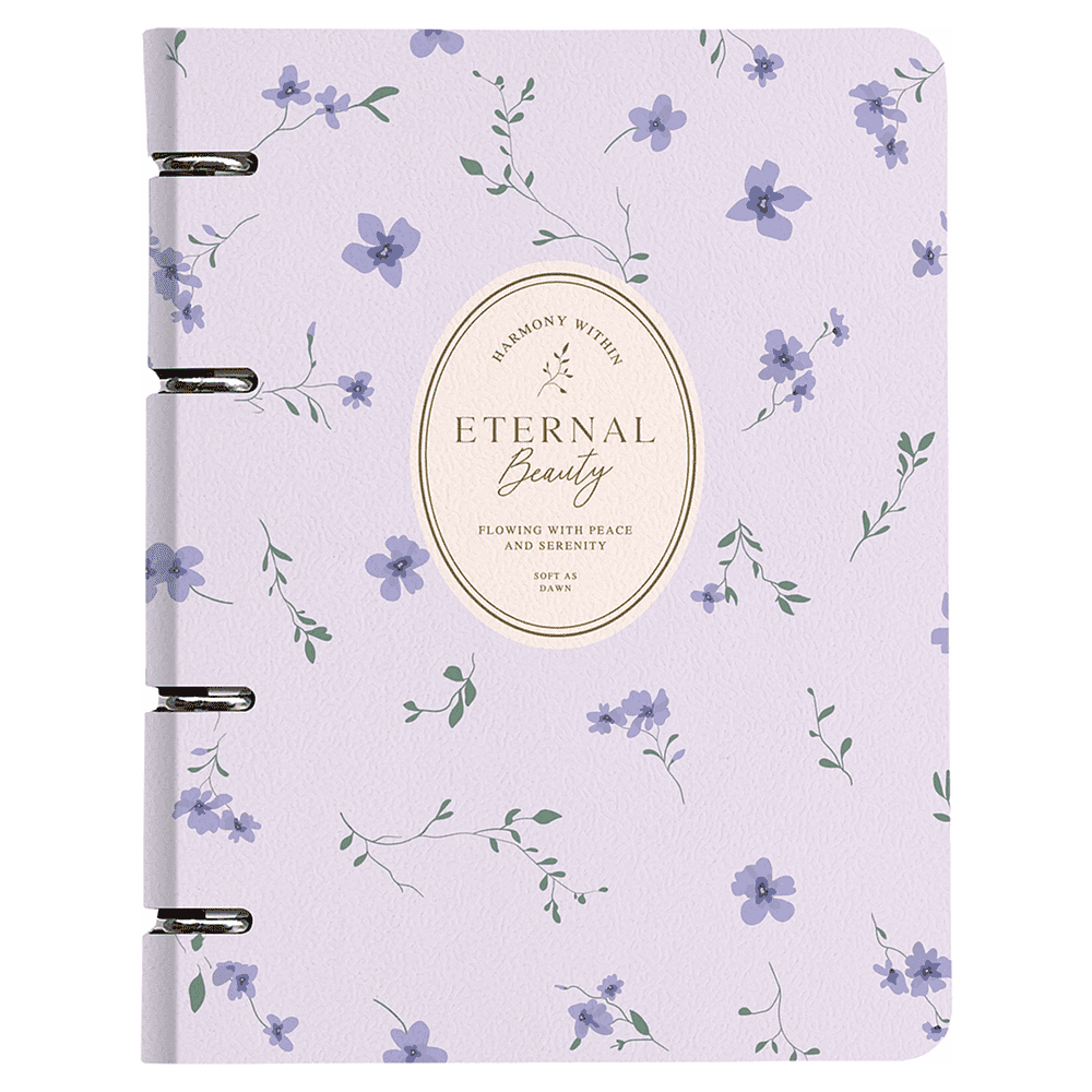 Тетрадь "Posy", А5, 120 листов, клетка, на кольцах, фиолетовый