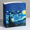 Коробка-пакет подарочная "Ван Гог", 23x18x11 см, синий - 2