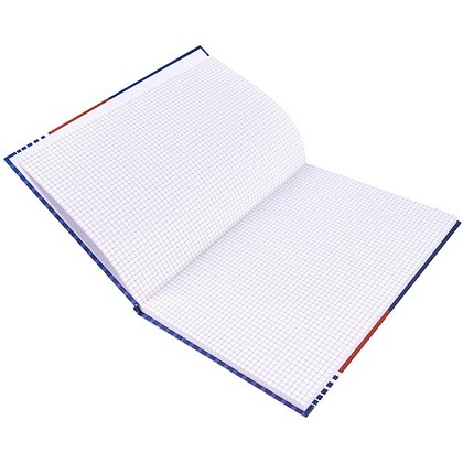 Книга канцелярская, A4, 100 листов, клетка, синий, красный - 3