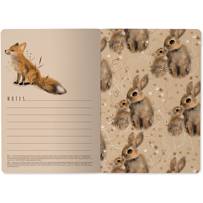 Тетрадь "Love me. Зайки", A5, 40 листов, клетка, бежевый - 4