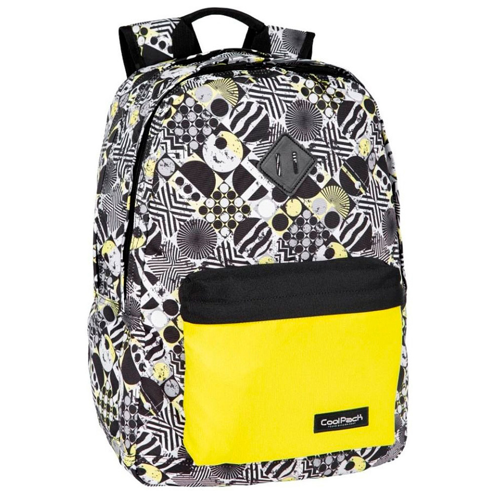 Рюкзак молодежный CoolPack "Scout Tic Tac", белый, черный, желтый