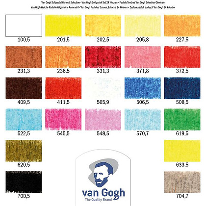 Набор мягкой пастели "Van Gogh", базовый, 24 цвета - 2