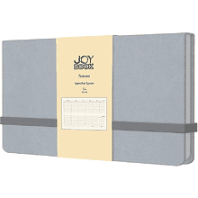 Планинг надатированный "Joy Book. Туманное утро", искусственная кожа, на резинке, серый 