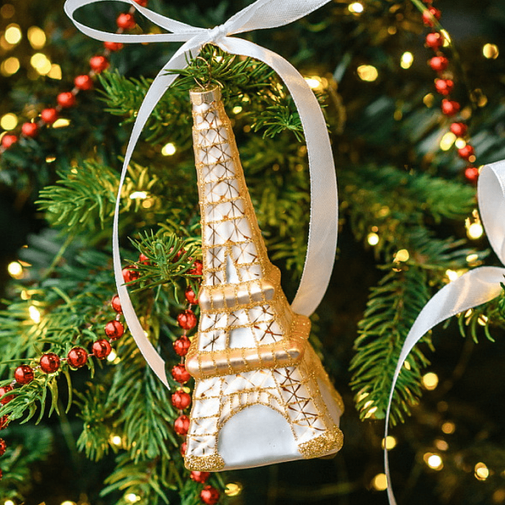 Украшение елочное "Эйфелева башня", 14,5 см, стекло, разноцветный - 2