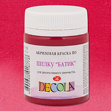 Краска акриловая по шелку перламутровая "Декола", 322 розовая, 50 мл., банка