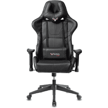 Кресло игровое Бюрократ Zombie VIKING 5 AERO Black Edition экокожа, черный