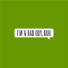 Бутылка «I’m a bad guy» с карабином, зеленое яблоко, черный, с брелоком, цвет черный - 2