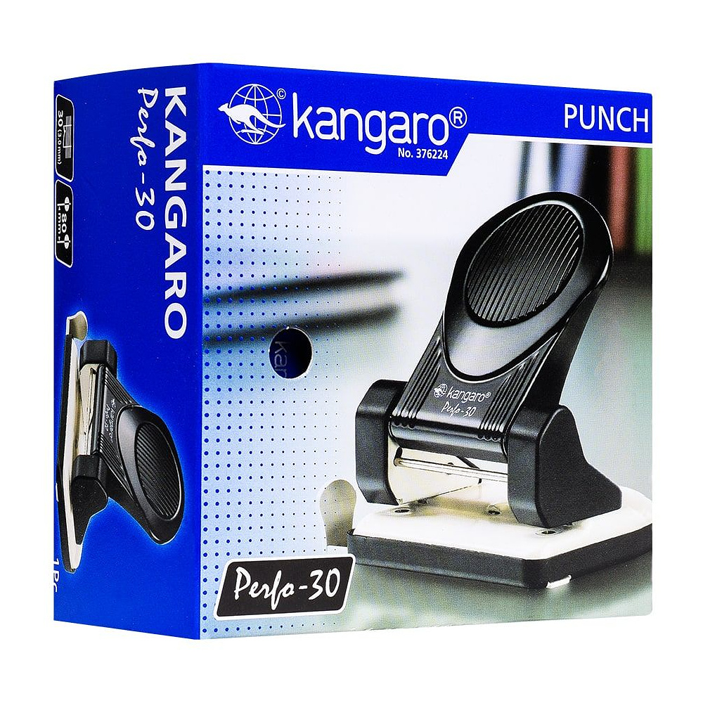Дырокол Kangaro "Perfo-30", 30 листов, черный - 3
