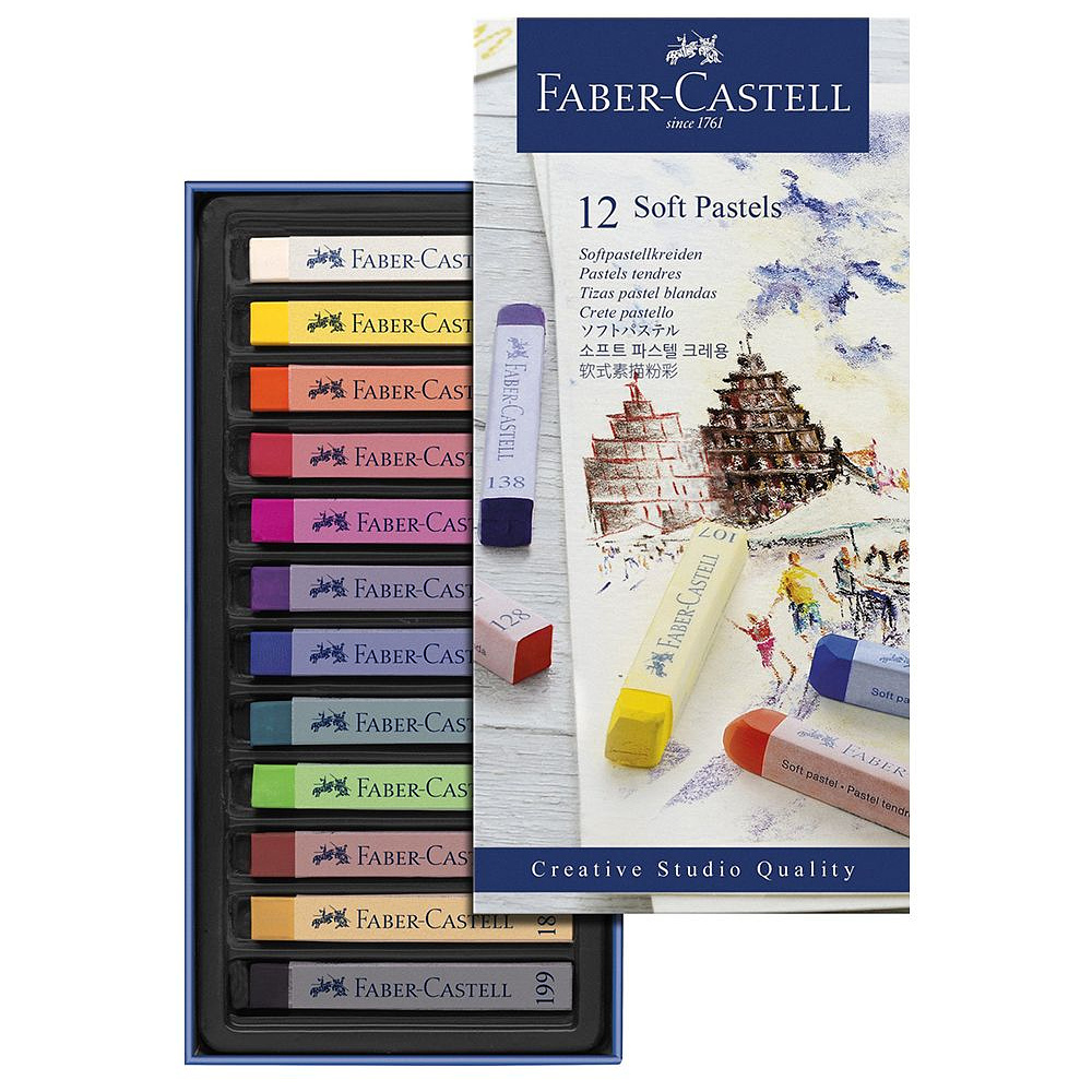 Пастель сухая мягкая "Gofa" Faber-Castell, 12 цветов
