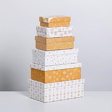 Коробка подарочная «Снежинки», 10 шт