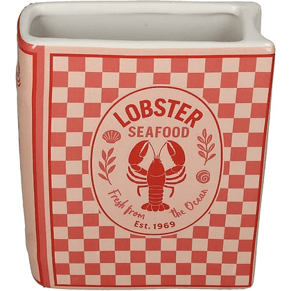 Ваза доломитовая "Lobster", 15х5.5х18 см, красный