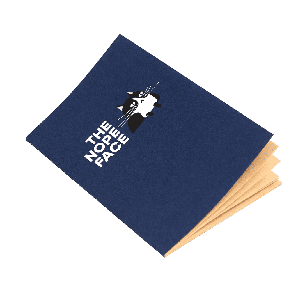 Набор сувенирный «Футболка оверсайз «The nope face», синий классический + Блокнот A5 «The nope face» из моющегося крафта, темно-синий» - 6 Набор сувенирный «Футболка оверсайз «The nope face», синий классический + Блокнот A5 «The nope face» из моющегося крафта, темно-синий» - 6