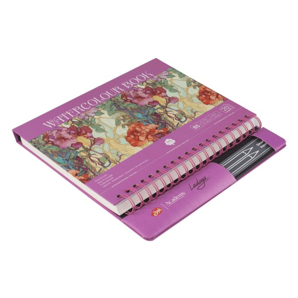 Скетчбук для акварели "Ладога", 17.5х25 см, 20 листов, розовый