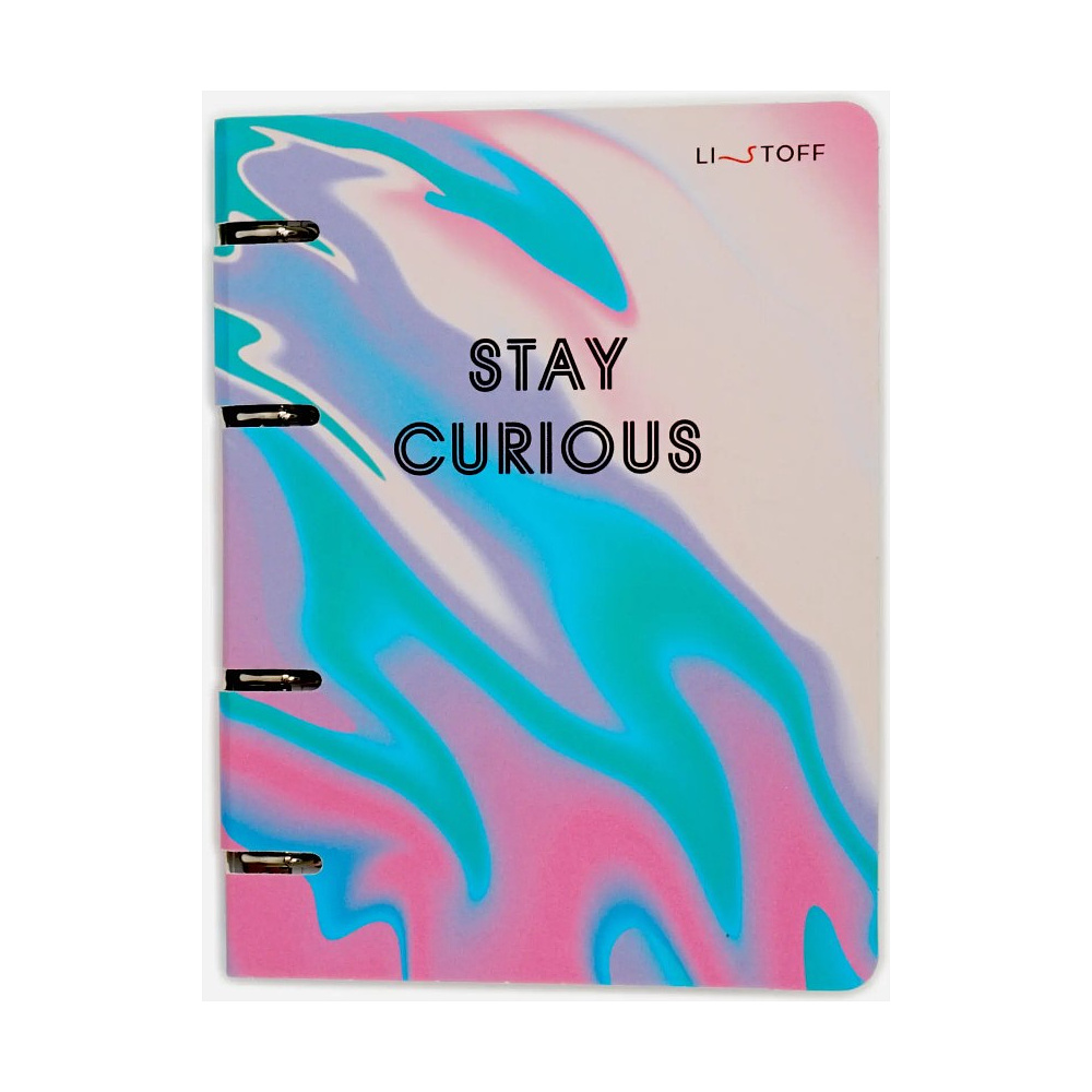 Тетрадь "Stay Curious", А5, 120 листов, клетка, на кольцах, сиреневый - 3