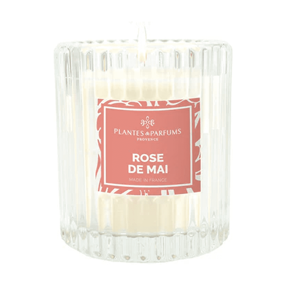 Свеча ароматическая PLANTES&PARFUMS "Rose de Mai", 180 гр., подарочная упаковка