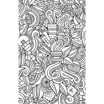 Раскраска "Вкус утра. Чай и кофе" - 13