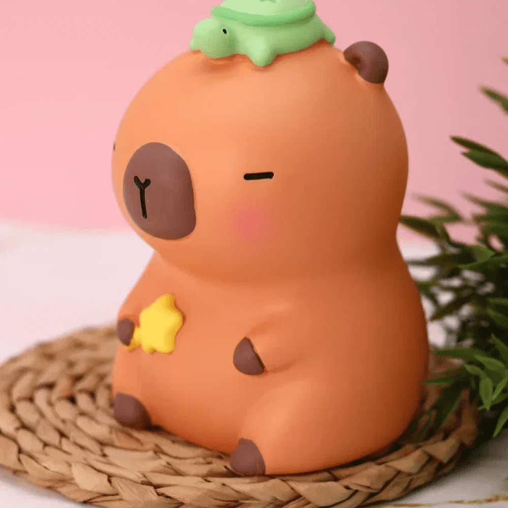 Копилка "Capybara turtle", пластик, коричневый - 8