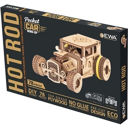 Конструктор 3D "Хот Род", механический, деревянный - 2