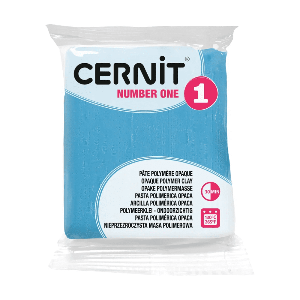 Полимерная глина "Cernit № 1 (Number One)", 56 г, 230 ярко-голубой - 2