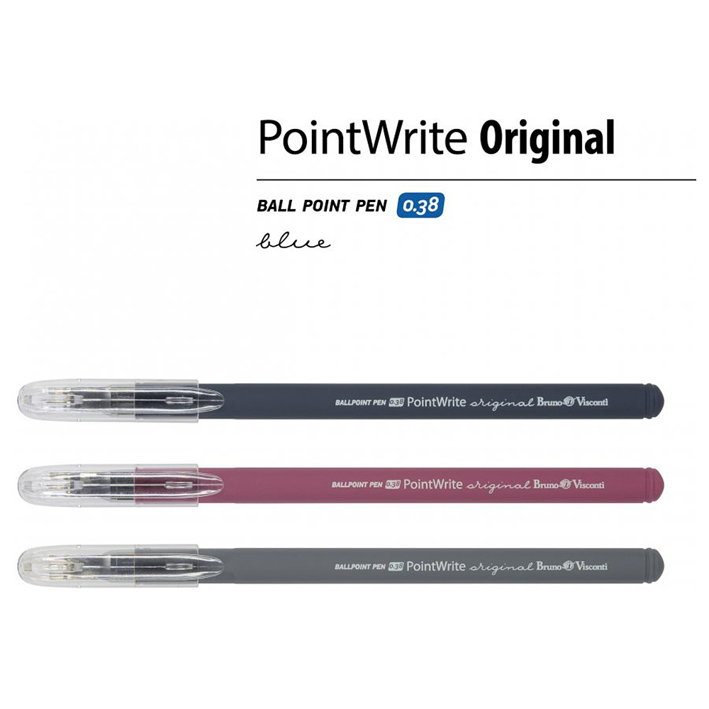 Ручка шариковая "PointWrite Original", 0.38 мм, ассорти, стерж. синий - 2