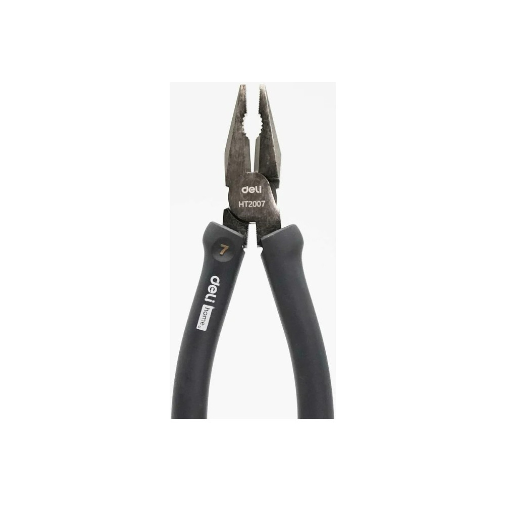 Длинногубцы Deli HS EHT2007, 180 мм, Soft Touch, черный - 2