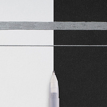 Ручка гелевая "Gelly Roll Metallic", 1.0 мм, прозрачный, стерж. черный