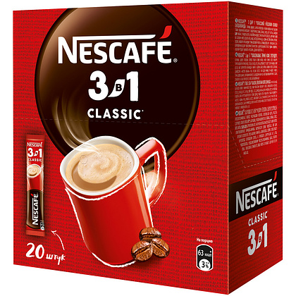 Кофейный напиток "Nescafe" 3в1 классик, растворимый, 14.5 г - 8