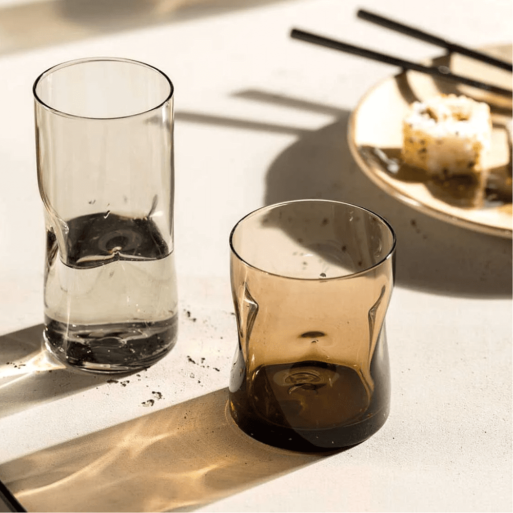 Стакан стеклянный "Vesuvio", 300 мл, прозрачный коричневый - 4