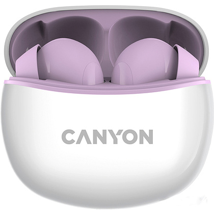 Наушники беспроводные "CANYON CNS-TWS5PU", бело-розовый 