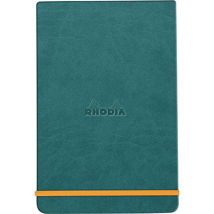 Блокнот "Rhodiarama Webnotepad" на резинке, A5, 96 листов, линейка, темно-зеленый