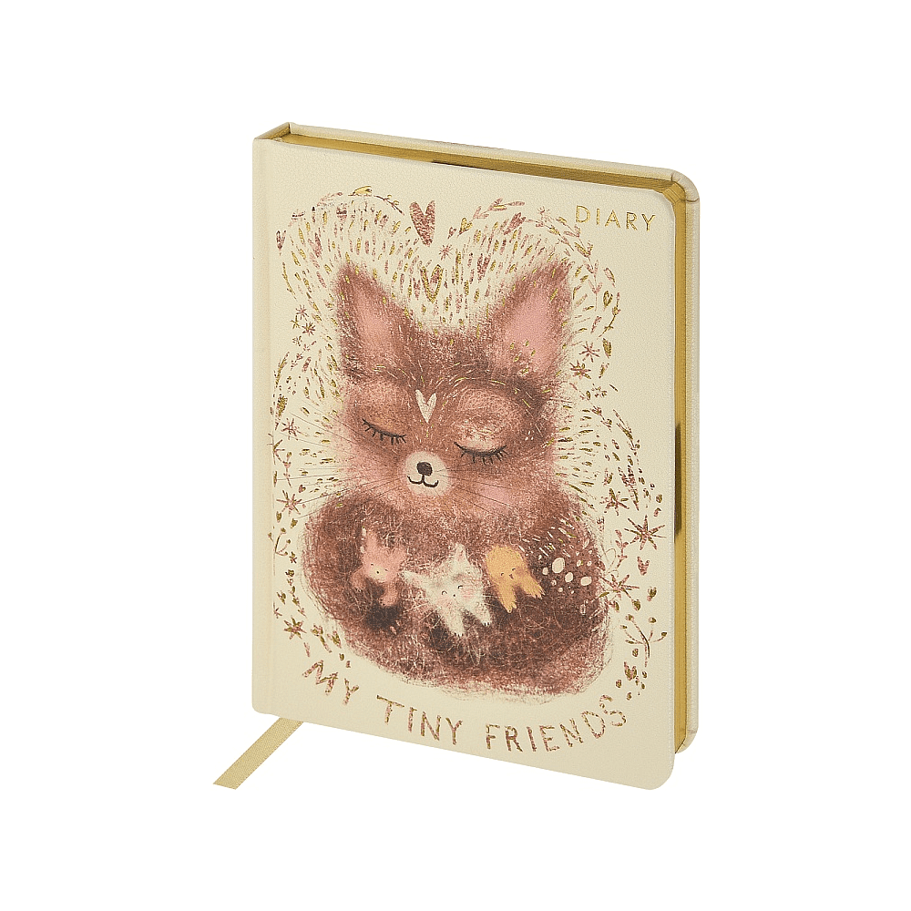 Ежедневник недатированный "Love me. Лисенок", А5, 240 страниц, молочный - 2