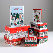 Коробка подарочная "Новогодние истории", 10 шт