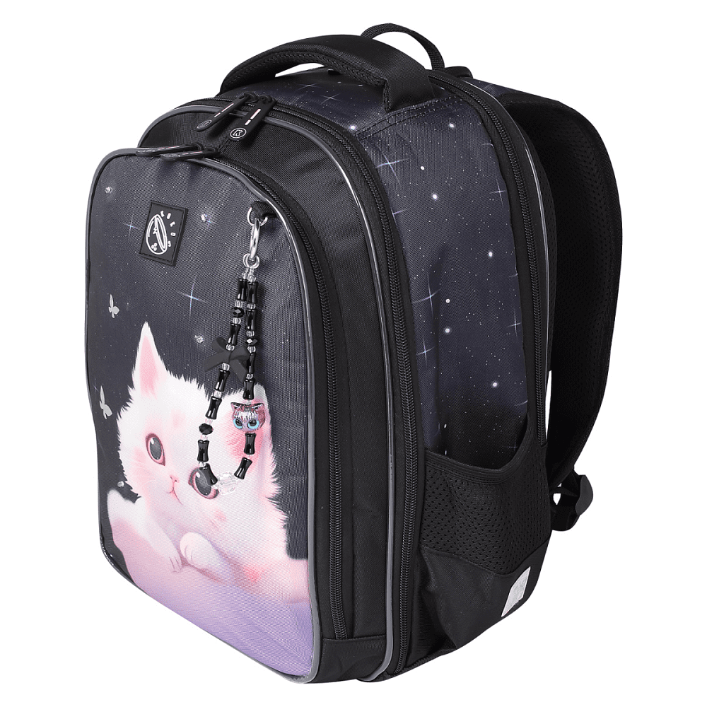 Рюкзак школьный "COMFORT Light Dream cat", черный - 4