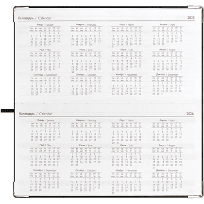 Еженедельник датированный "Сариф" на 2025 год, 170х88 мм, 128 страниц, черный  - 5