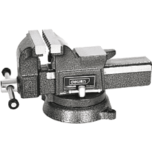 Тиски стальные Deli YS EDL2904Z, поворотные, с наковальней, 4"-100 мм