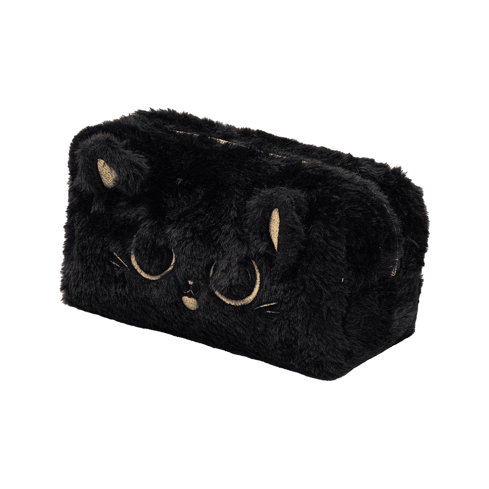 Пенал "Fluffy Kitty Black", 1 отделение, черный - 2