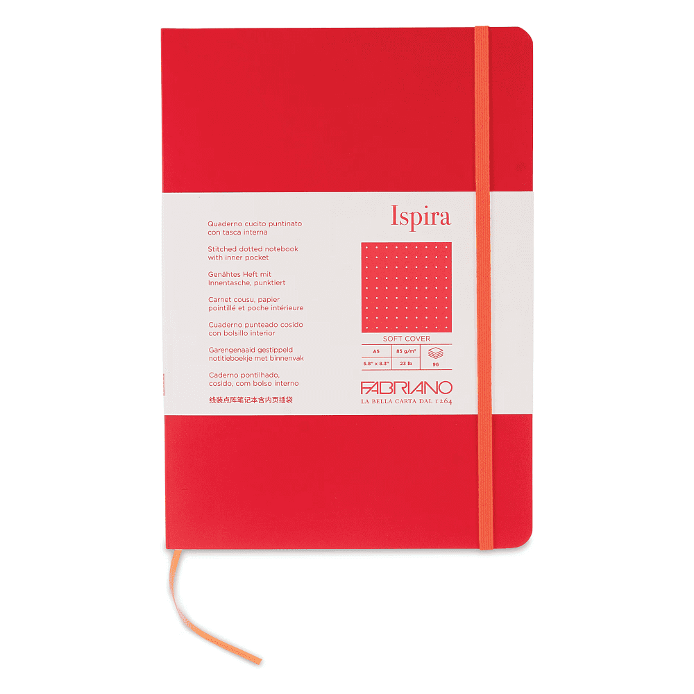 Блокнот "Fabriano. Ispiria", A5, 96 листов, точка, красный