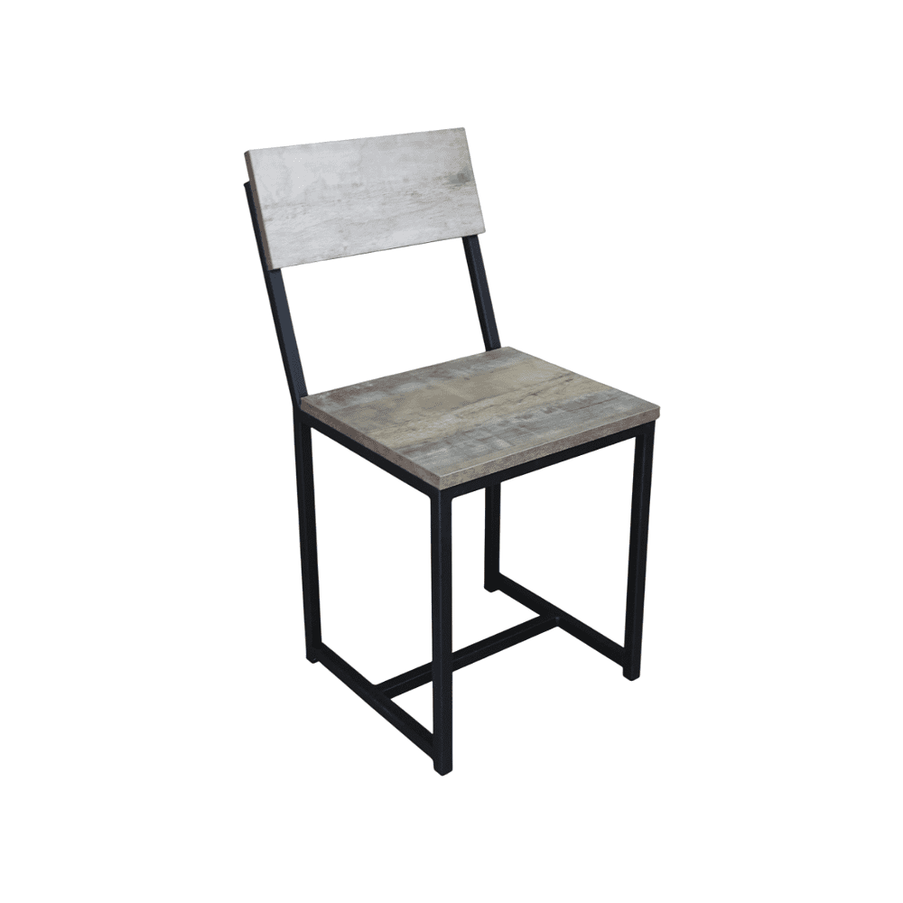 Стул ALLERD RION, металл, ЛДСП, черный муар, Австралийское дерево