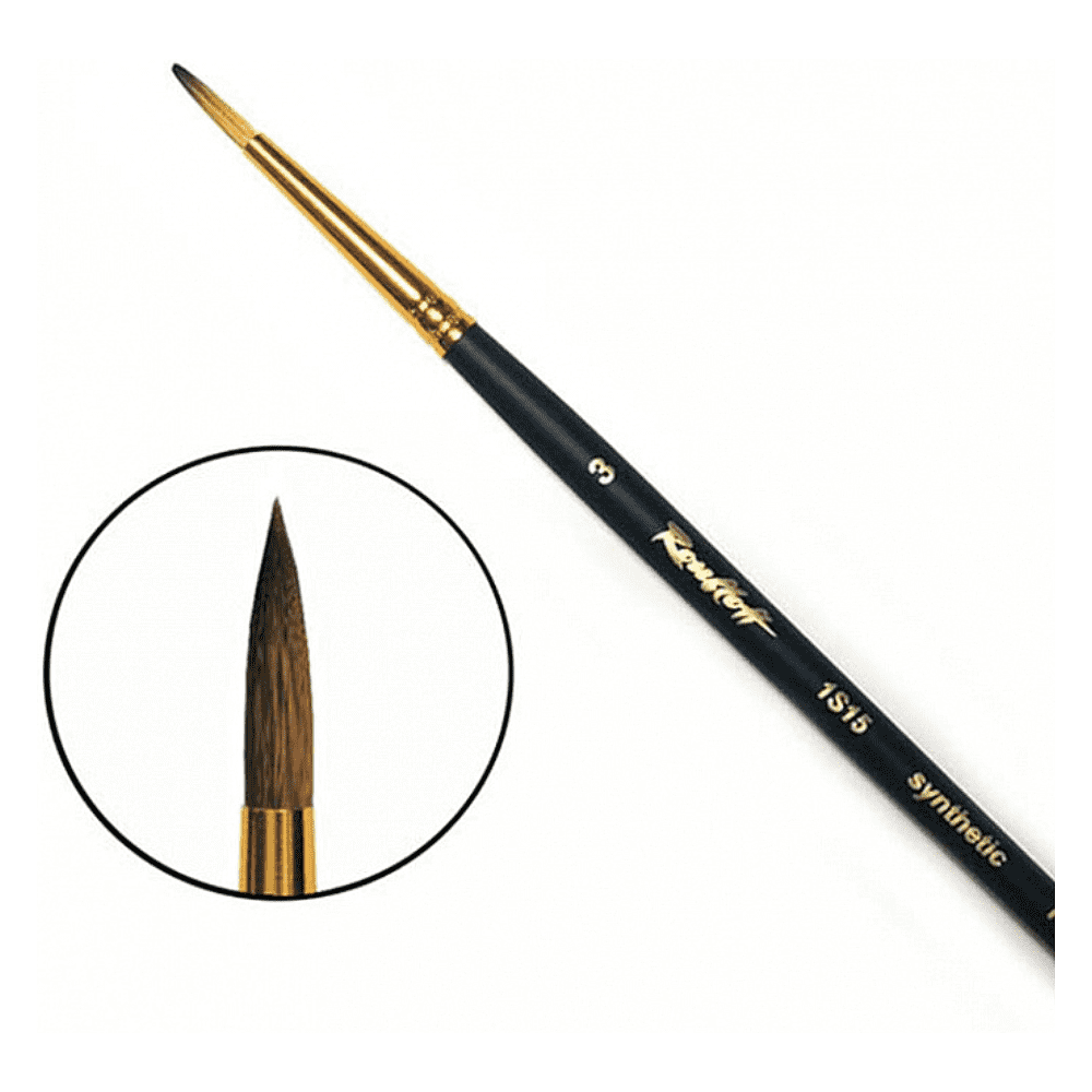 Кисть "Roubloff", имитация колонка, круглая, на короткой ручке №3