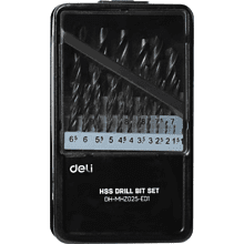 Набор сверел по металлу Deli RS EDH-MHZ025-ED1, 1-13 мм, DIN 338, 25 шт.