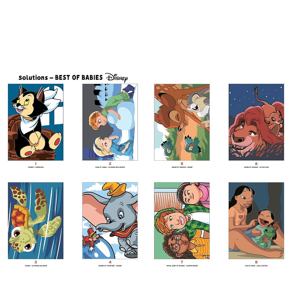 Раскраска по номерам на французском языке "Coloriages mystères Disney - Best of Babies" - 5