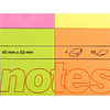 Бумага для записей на клейкой основе "Kores", 40x50 мм, 200 листов, ассорти неон - 3