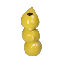 Ваза "Lemon", керамика, 20х9х11 см, желтый