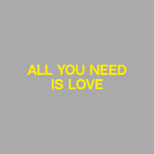 Панама «All you need is love», серый