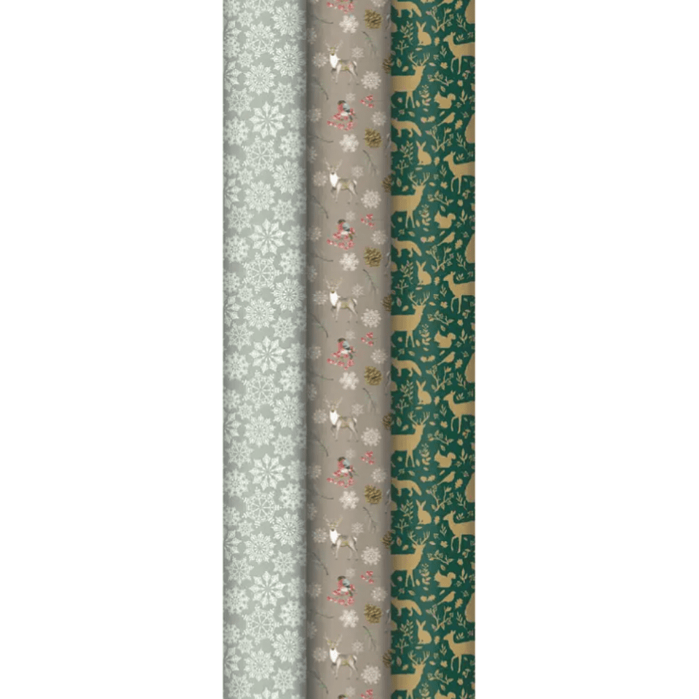 Бумага декоративная в рулоне "Adults Christmas",  2x0.7 м, 57 г/м2, ассорти